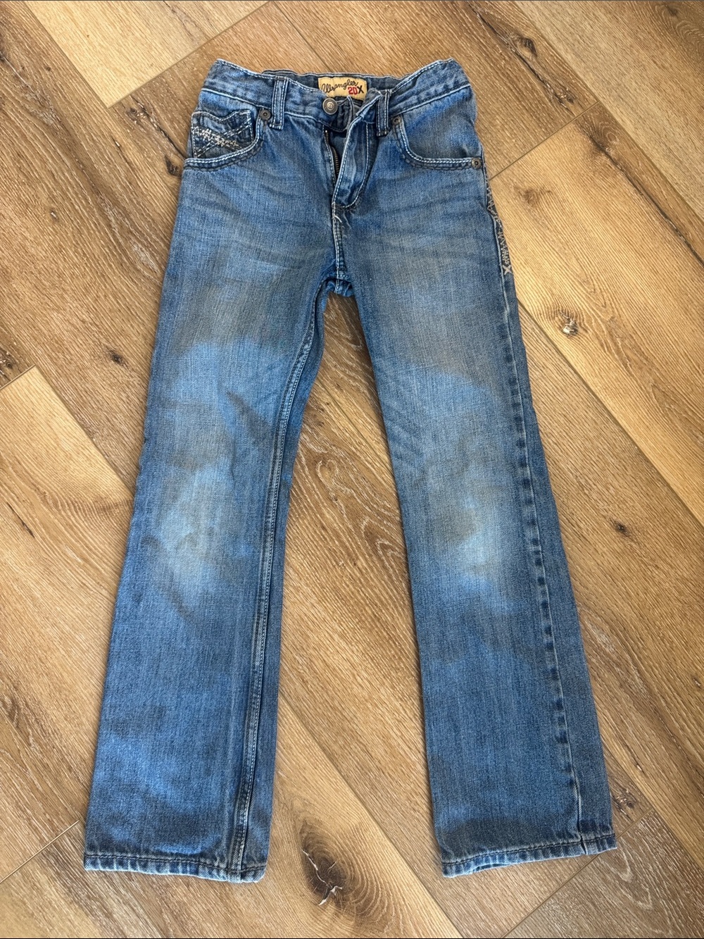 Wrangler Boys' Medium Blue Straight Leg Jeans
